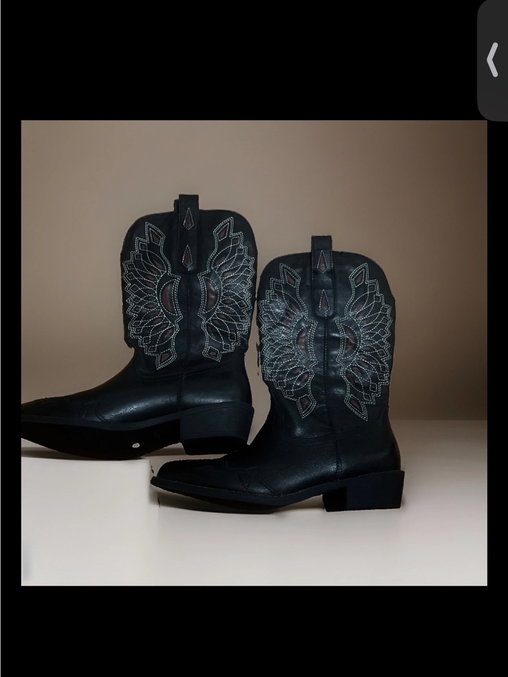 Coconuts by Matisse Black Western Embroidered Mid-Calf Boots NWOB , Sz 7